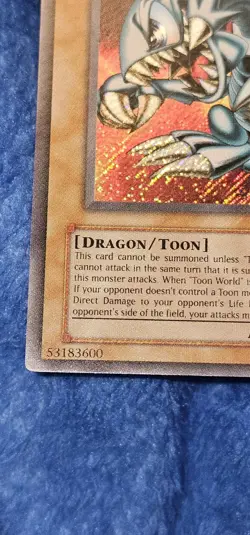 Yu-Gi-Oh! (2002) Blue-Eyes Toon Dragon MRL-000 (Unlimited) (Secret Rare) - Image 5