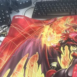 Konami Yu-Gi-Oh! TCG Blazing Dominance Dragon Playmat Standard Red Black - Image 3