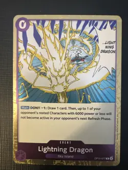 Lightning Dragon OP15-077 Adventure on Kami's Island Foil English One Piece - Image 1