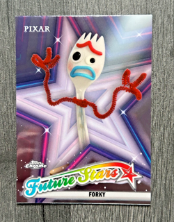 2025 Topps Chrome Disney FS-8 Forky Future Stars Toy Story card - Image 1