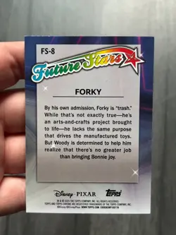 2025 Topps Chrome Disney FS-8 Forky Future Stars Toy Story card - Image 3