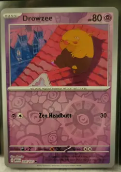 Pokemon TCG Card Drowzee 096/165 Scarlet & Violet 151 Reverse Holo NM - Image 1