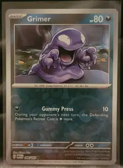 Pokemon TCG Card Grimer 088/165 Scarlet & Violet 151 Reverse Holo NM - Image 1