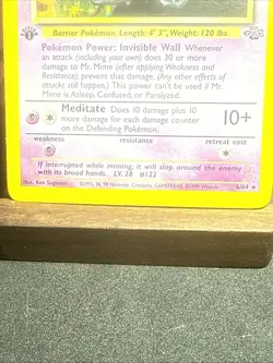 Mr. Mime 1st Edition 6/64 Jungle Set Holofoil Rare Holo Pokemon Card WOTC - Image 5