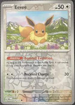 Eevee 074/131 Sv: Prismatic Evolutions Reverse Holo - Pokemon Card - Image 1