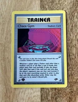 Chaos Gym 102/132 Gym Challenge Regular First Edition Pokemon Card LP - Image 1