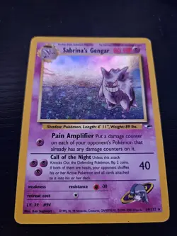 Sabrina's Gengar Holo Rare Gym Heroes Card 14/132 LP - Image 1