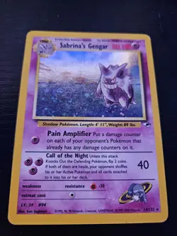 Sabrina's Gengar Holo Rare Gym Heroes Card 14/132 LP - Image 2