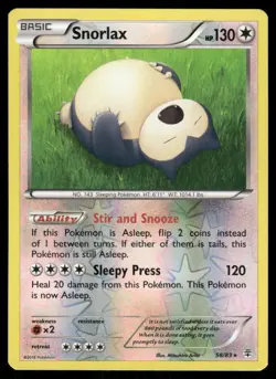 Pokemon Cards Snorlax 58/83 Reverse Holo Generations Rare NM - Image 1