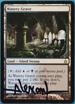 Watery Grave Ravnica: City of Guilds PLD Land Rare SIGNED CARD (518305) ABUGames - Image 1