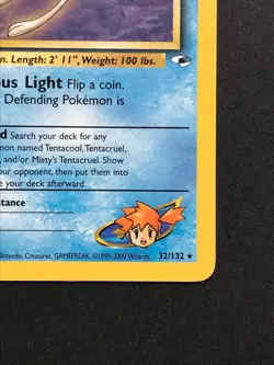 Misty's Tentacool 32/132 Gym Heroes Rare - Vintage Pokemon Card WOTC 1999 #2 - Image 4