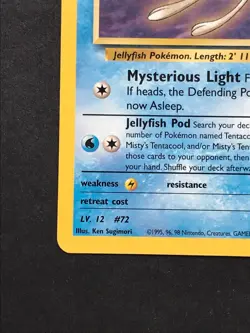 Misty's Tentacool 32/132 Gym Heroes Rare - Vintage Pokemon Card WOTC 1999 #2 - Image 5