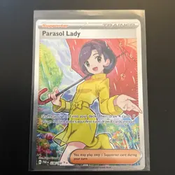 Pokemon TCG Parasol Lady 238/182 Paradox Rift Full Art Ultra Rare Card - Image 1