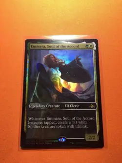 MTG Magic The Gathering Emmara, Soul Of The Accord Foil Promo Selesnya Elf - Image 1