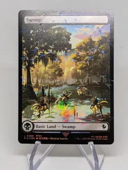 Swamp 0480 CHOCOBO TRACK FOIL - MTG Magic the Gathering - FIC - Image 1