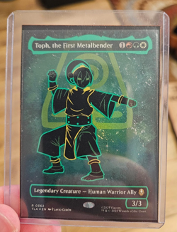 MTG TLA - Toph, the First Metalbender (Borderless) **NEON INK FOIL** - NM Avatar - Image 1