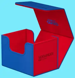 ULTIMATE GUARD SYNERGY BLUE / RED 100+ SIDEWINDER DECK CASE Card Storage Box ccg - Image 1