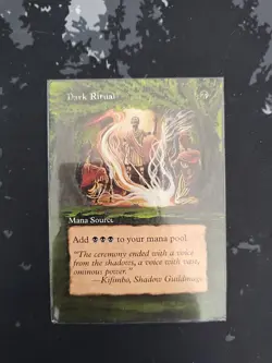 MTG Dark Ritual Tempest Hand Painted Altered Extended Art - Image 1
