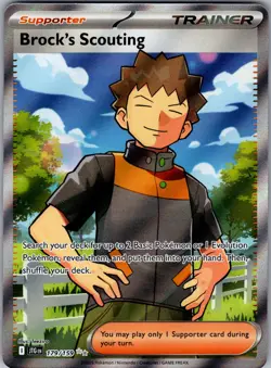 Brock's Scouting 179/159 Ultra Rare Journey Together Pokemon Near Mint - Image 1