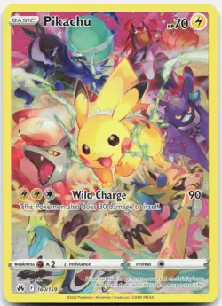 Pokemon TCG Pikachu (Secret) SWSH: Crown Zenith Secret Rare 160/159 Holo - Image 1