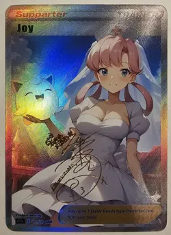 Nurse Joy Pokemon Wedding Dress Sexy Anime Waifu Trainer Art Card - Image 1