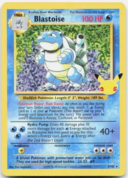 Pokemon TCG Blastoise Celebrations: Classic Collection Classic Collection 2/102 - Image 1