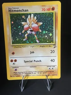 The Pokemon Company Hitmonchan Base Set 2 Holo Rare 8/130 HP70 Basic Sugimori - Image 3