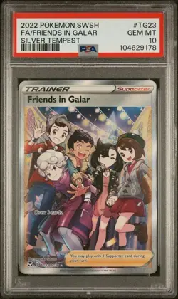 Pokemon Friends in Galar Silver Tempest Trainer Gallery Full Art #TG23 PSA 10 - Image 1