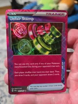 Unfair Stamp 165/167 Sv06 Twilight Masquerade Ace Holo Pokemon TCG - Image 1