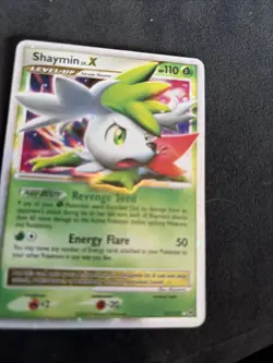 Pokemon Shaymin LV.X Platinum 127/127 Rare Holo Level Up Grass HP 110 2009 EN - Image 1