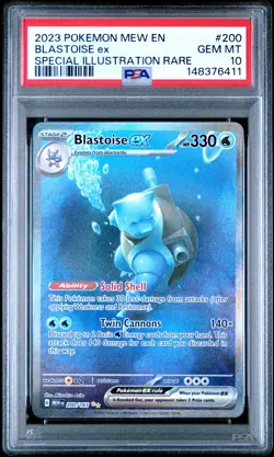 2023 POKEMON MEW EN-151 SPECIAL ILLUSTRATION RARE #200 BLASTOISE EX PSA 10 - Image 1