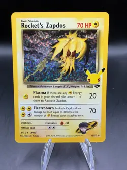 TCG POKEMON ROCKET'S ZAPDOS HOLO CELEBRATIONS 15/132 - Image 1