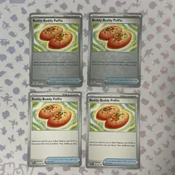 4x Buddy-Buddy Poffin 144/162 x4 Temporal Forces Pokemon TCG Playset (2 RH) - Image 1