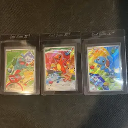 Pokemon First Partner Illustration Bulbasaur Charmander Squirtle Set All Mint - Image 1