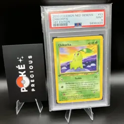 PSA 9 CHIKORITA 1st Edition 2000 Neo Genesis 53/111 Pokemon Naoyo Kimura MINT - Image 1