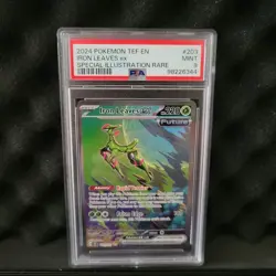 Pokemon TCG Iron Leaves ex 203/162 SV05: Temporal Forces PSA 9 Holo 2024 - Image 1