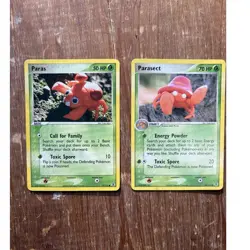 Pokemon EX FireRed & LeafGreen Paras 72/112 & Parasect 43/112 2004 Lot of 2 - Image 1