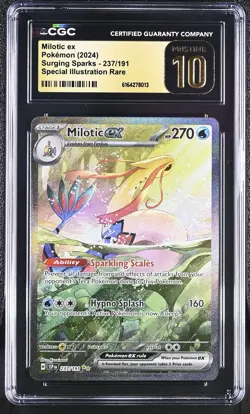 Pokemon Milotic ex Surging Sparks 237/191 SIR Holo CGC Pristine 10 ENG - Image 1