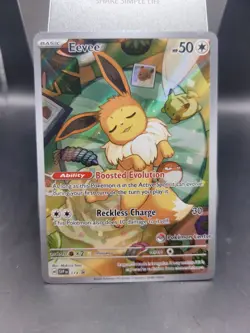 Pokemon Center Stamped Eevee #173 Prismatic Evolutions 2025 TCG Promo Card SP NM - Image 1