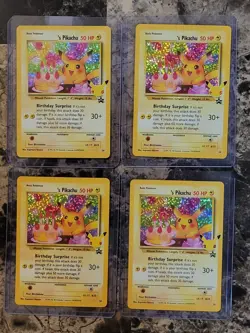 Pokemon ______'s Pikachu #24 Wotc Promo Holo Lot Of 4. MINT+ - Image 1