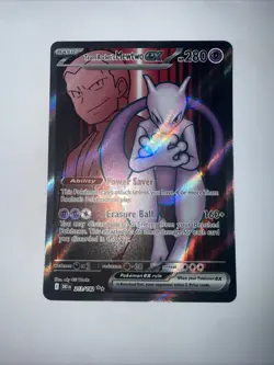 2025 | Pokemon | Team Rocket’s Mewtwo EX #213/182 | Full Art | Rare | Near Mint - Image 1