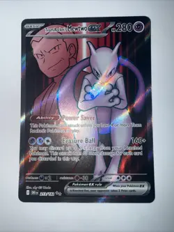 2025 | Pokemon | Team Rocket’s Mewtwo EX #213/182 | Full Art | Rare | Near Mint - Image 4