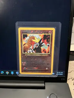 2000 Pokemon English Entei 244 Reverse Holo Black Star Promo LP Vintage - Image 1