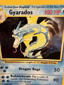 1999 Pokemon Base Set Gyarados Holo 6/102 Rare WOTC LP - Image 2