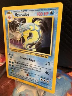 1999 Pokemon Base Set Gyarados Holo 6/102 Rare WOTC LP - Image 3