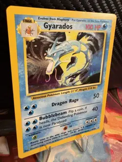 1999 Pokemon Base Set Gyarados Holo 6/102 Rare WOTC LP - Image 4