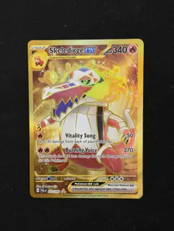Pokemon Skeledirge ex Hyper Rare Full Art Holo Sv02 272/193 Eng 2023 340HP - Image 3