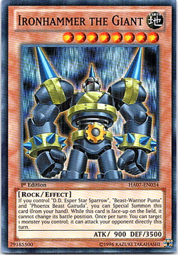 Ironhammer The Giant HA07-EN034 Yu-Gi-Oh! Light Play 1st Edition - Image 1