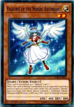 Valkyrie Of The Nordic Ascendant LEHD-ENB10 Yu-Gi-Oh! Light Play 1st Edition - Image 1
