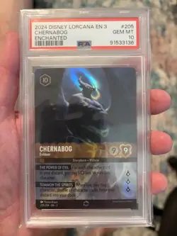 Disney Lorcana Chernabog - Evildoer (Enchanted) 205/204 PSA 10 💎 - Image 1